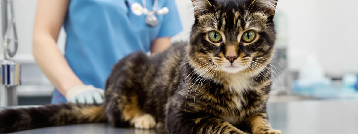cat at the vets